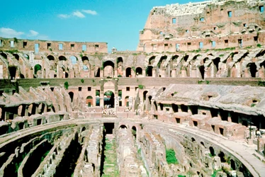 Inne i Colosseum, Rom, Italien