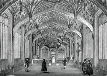 Interiör, Oxford University, c1700-talet, 1870