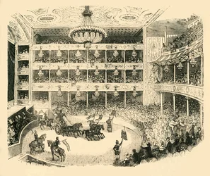Interiör av Astleys Amphitheater 1843, c1878.