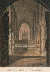"Interiör av Bath Cathedral", 1800-talet