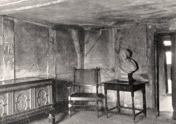 Interiör av Shakespeares hus, Stratford-upon-Avon, Warwickshire, England, 1924-1926