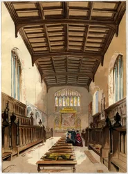 Interiör av St Johns College Chapel, Cambridge, Cambridgeshire
