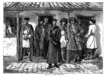 Interiör i ett ryskt vakthus, Krimkriget, 1855