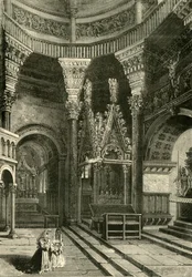 Interiör av katedralen i Spalatro, tidigare tempel för Diocletianus palats, 1890.