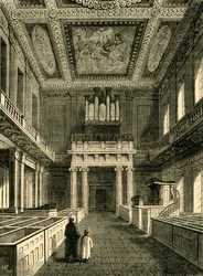 Interiör av Chapel Royal Banqueting House, Whitehall, 1881.