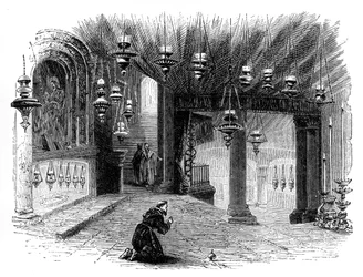 Interiör av Födelsekapellet, Betlehem, c1888