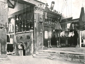 Interiör av Födelsekyrkan, Betlehem, Palestina, 1895.