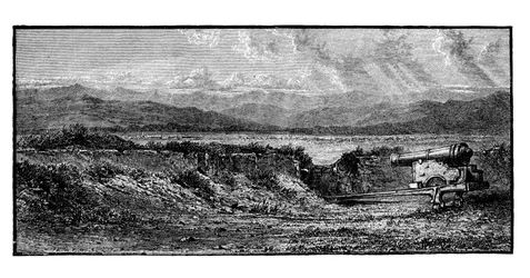 Interiör av citadellet, Quebec, 1800-talet