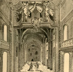 Interiör av Dukes Theatre, c1673, 1897.