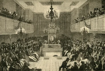 Interiören av underhuset, 1834, 1881.