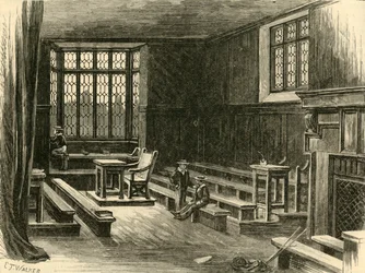 Interiör i Gamla skolrummet, 1898.