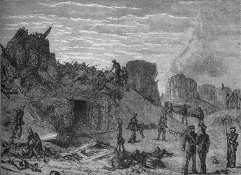 Inredningen av Redan efter dess fångst, c1880