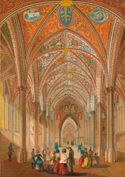 Tempelkyrkans interiör, c1845, 1864