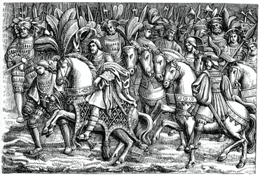 Intervju mellan Franciskus I och Henrik VIII, på gulddukens fält, 1520, 1870