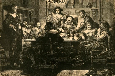 Introduktion av Randolph till Ben Jonson på Devil Tavern, 1897.