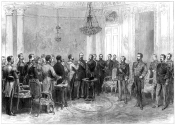Investitur av marskalk MacMahon med den spanska orden av det gyllene skinnet, 1875