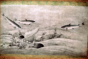 Japansk målning av fisk