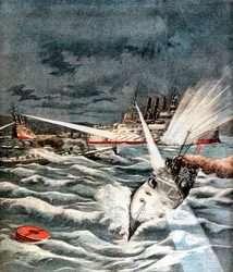 Japanska torpedbåtar gör överraskningsattack, rysk-japanska kriget, 1904