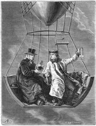 Jean Baptiste Biot och Joseph Louis Gay-Lussac, franska vetenskapsmän, 1804 1870