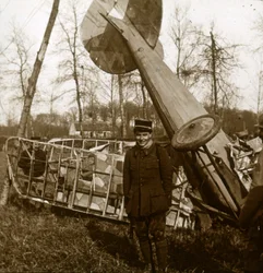 Jean Chaput framför sin 11:e seger, c1914-c1918