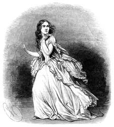 Jenny Lind, sopran känd som den svenska näktergalen, 1848