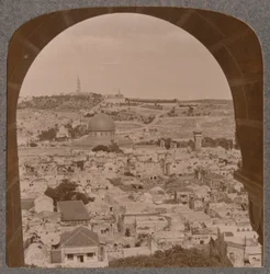 Jerusalem från den protestantiska kyrkans klockstapel, ca 1900