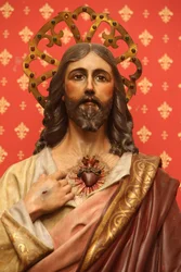 Jesusskulptur i San Jeronimos kyrka Madrid Spanien