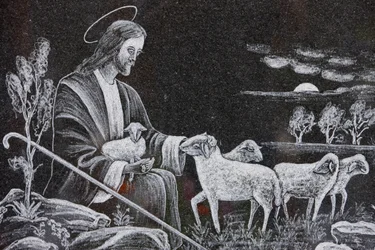 Jesus den gode herden, Saint-Nicolas de Veroce, Frankrike