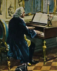 Johann Sebastian Bach 1685-1750. - Detalj från målningen av Carl Röhling, 1934.