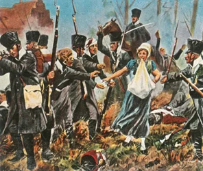 Johanna Stegen vid striderna i Lüneburg, 2 april 1813, 1936.