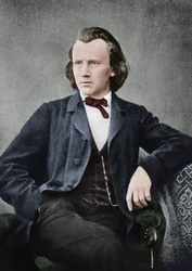 Johannes Brahms 1833-1897, tysk kompositör och pianist, c1866