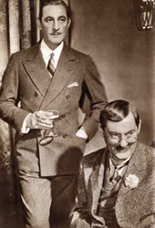 John Barrymore och Lionel Barrymore, amerikanska skådespelare, 1933