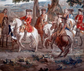 John Churchill, hertig av Marlborough 1650-1722 engelsk soldat, vid slaget vid Blenheim, 1704