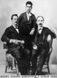 Jose Marti, Fermin Valdes Dominguez och Gomez Toro, Key West, Florida, USA, 1894 c1910