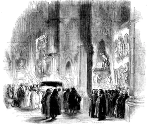 Joseph Addisons fackelbegravning i Westminster Abbey, 1719 c1850