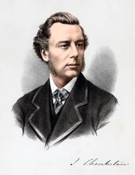 Joseph Chamberlain, brittisk politiker, ca 1880.