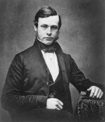 Joseph Lister, engelsk kirurg och pionjär inom antiseptisk kirurgi, c1855