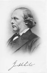 Joseph Lister, engelsk kirurg och pionjär inom antiseptisk kirurgi, c1877