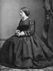 Julia Grant, hustru till den amerikanske presidenten Ulysses S Grant, sent 1800-tal, 1908