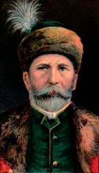Julius Justh, ordförande för det ungerska parlamentets underhus, 1906