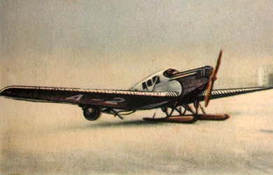 Junkers F13 L-plan med snösko, 1920-talet, 1932.