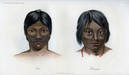 Juri och Botocudos från den brasiliansk-guaranska nationen, 1848