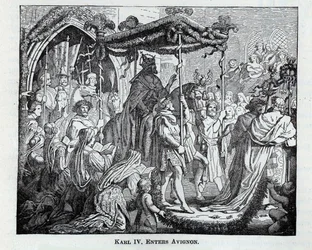 Karl IV går in i Avignon, 1882