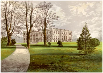 Kimbolton Castle, Huntingdonshire, hem för hertigen av Manchester, c1880
