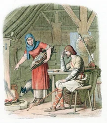 Kung Alfred bränner kakorna, 878 1864