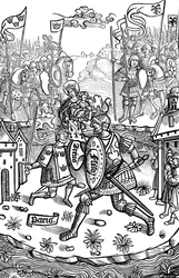 Kung Arthur slåss mot en jätte, 1514