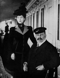 Kung Edward VII och drottning Alexandra i Cowes, Isle of Wight, augusti 1909 1964