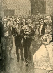 Kung George IV håller en vall i Holyrood Palace, Edinburgh, 1822 c1890.