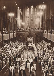 Kung Georg VI:s kröningsprocession, Westminster Abbey, 1937