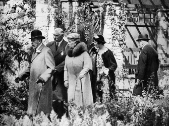 King George V och Queen Mary på Chelsea Flower Show, London, 1930-talet